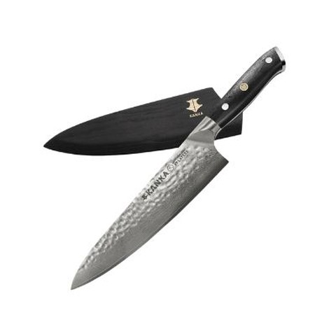 Cuchillo Acero Damasco Martillado 21cm. Kanka