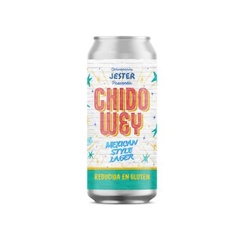 Cerveza Chido Wey Mexican Style Lager Jester 473ml.