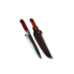 Cuchillo Asador con Funda de Cuero Aukas