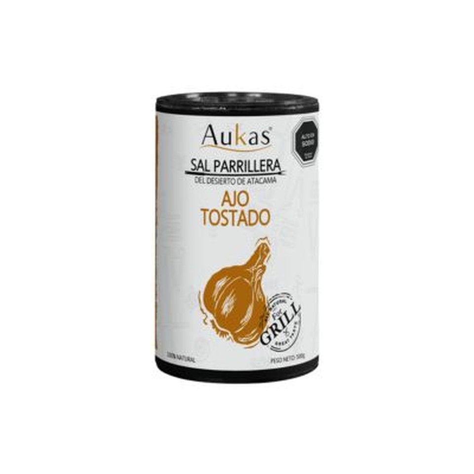 Sal Parrillera Ajo Tostado Aukas 500g.