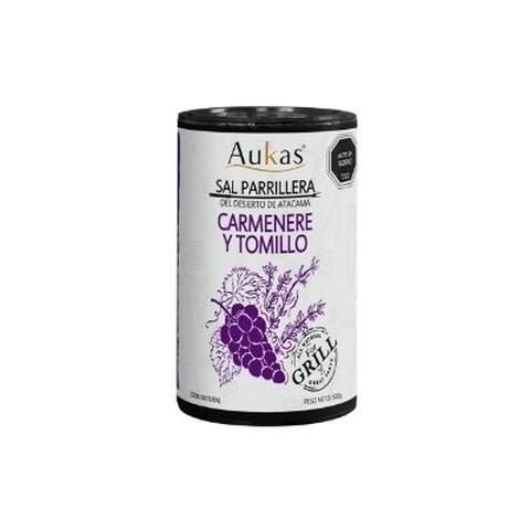 Sal Parrillera con Carmenere y Tomillo Aukas 500g.